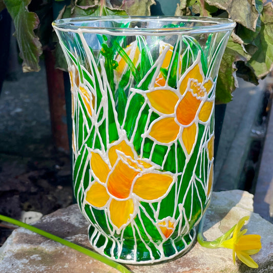 Daffodil field~ Candleholder