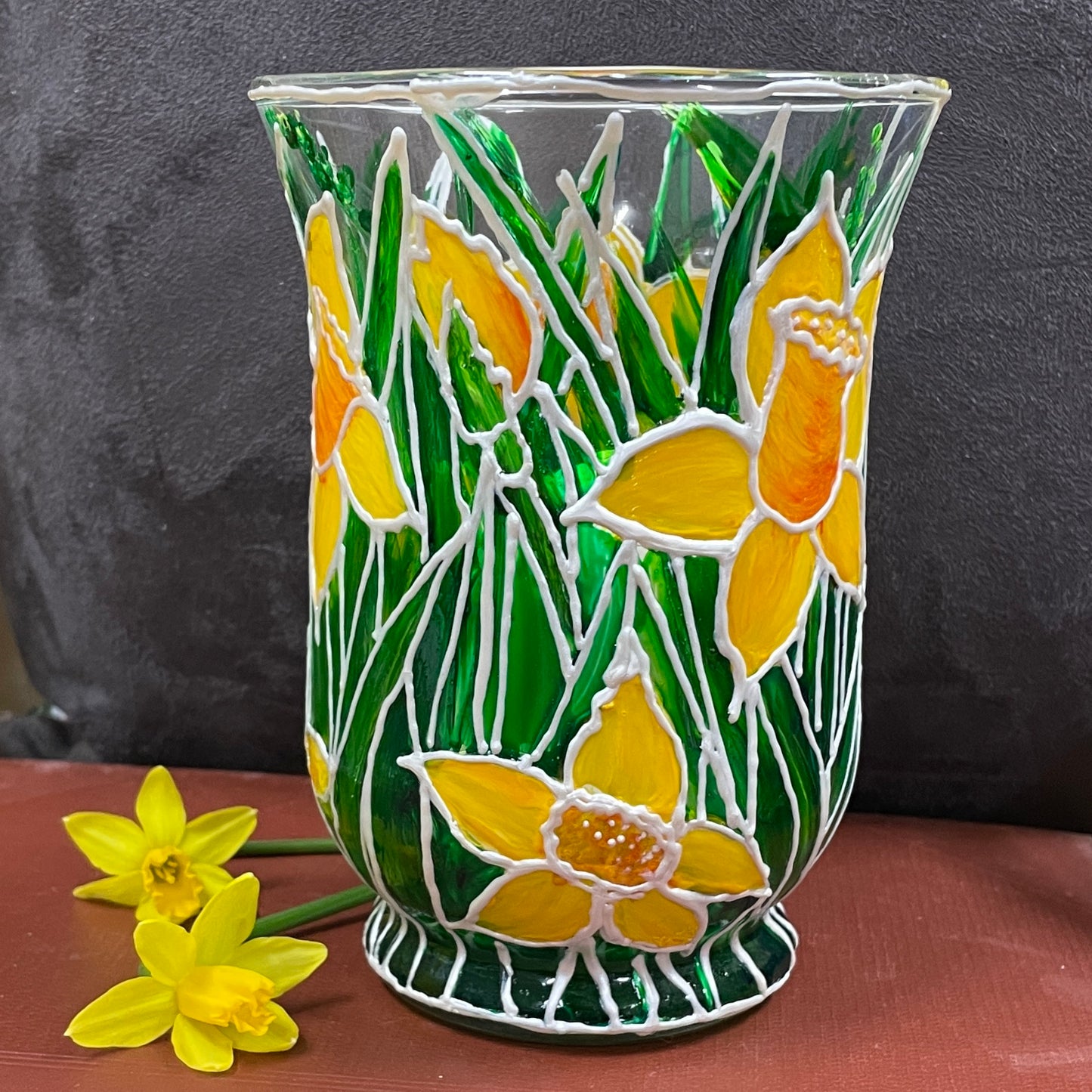 Daffodil field~ Candleholder