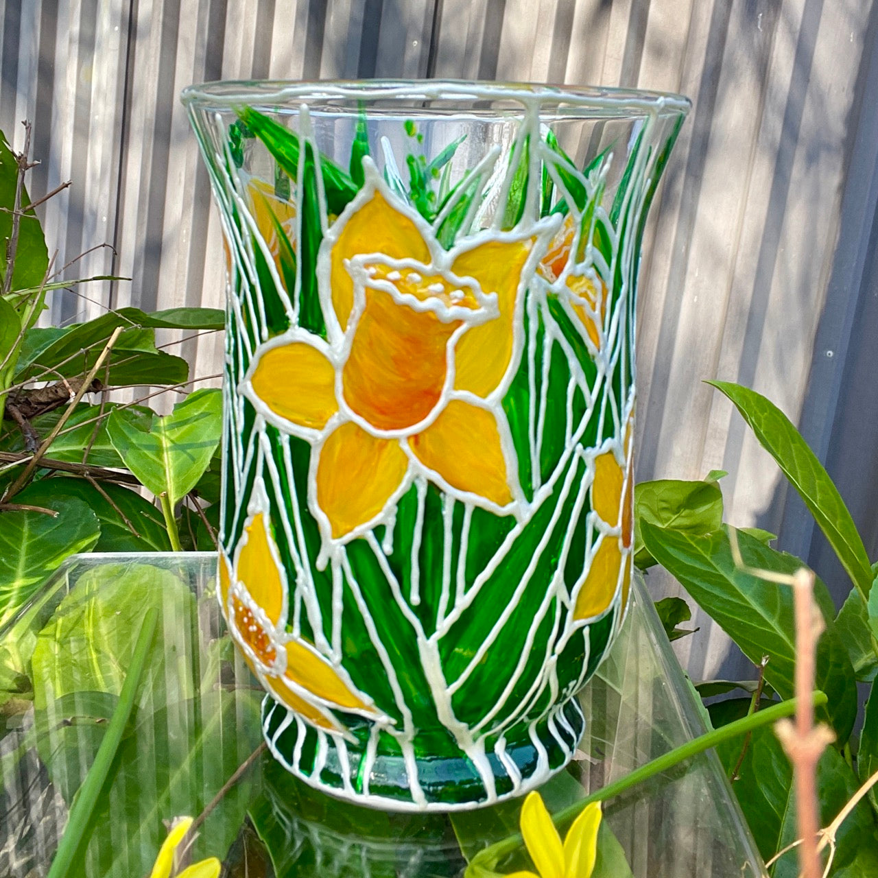 Daffodil field~ Candleholder