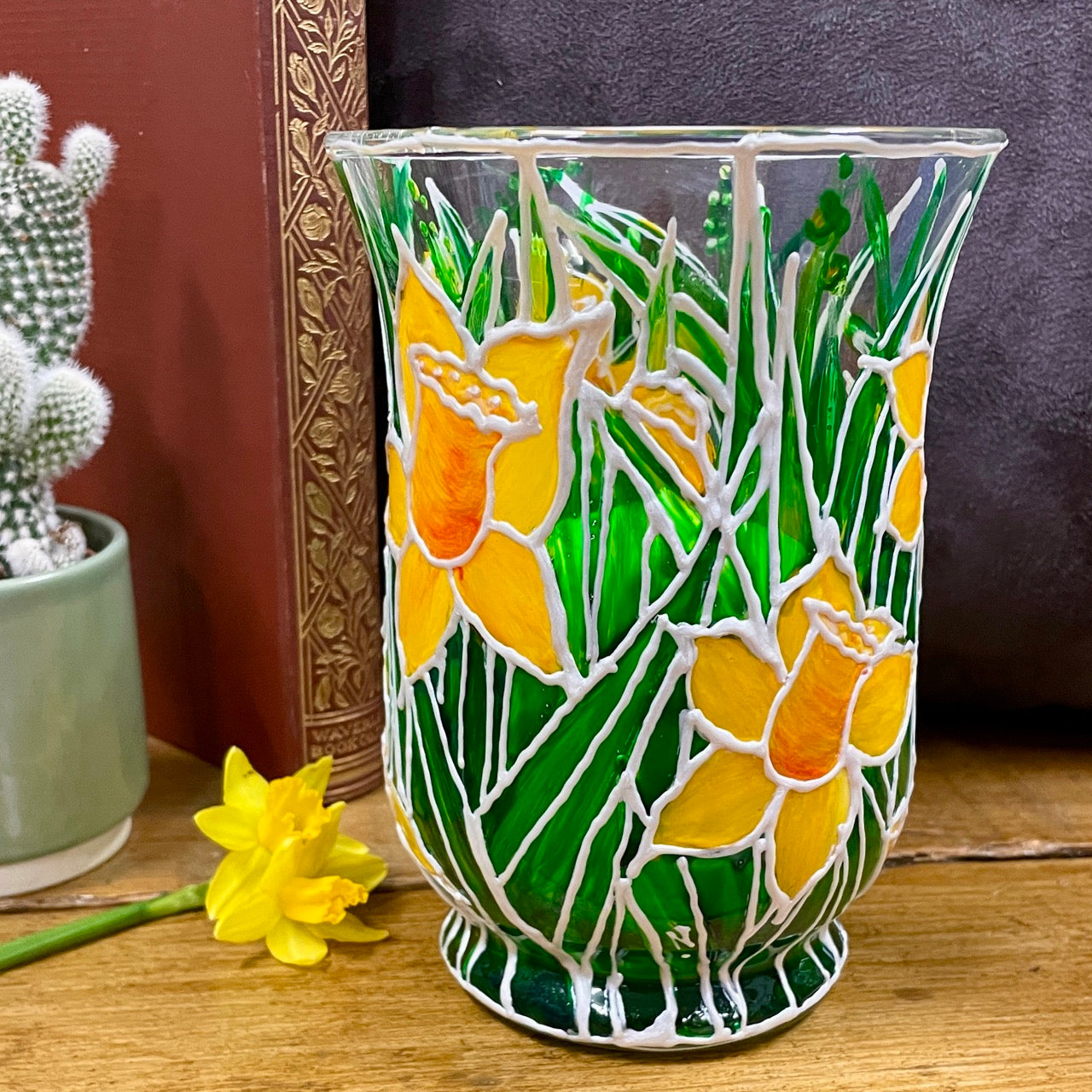 Daffodil field~ Candleholder