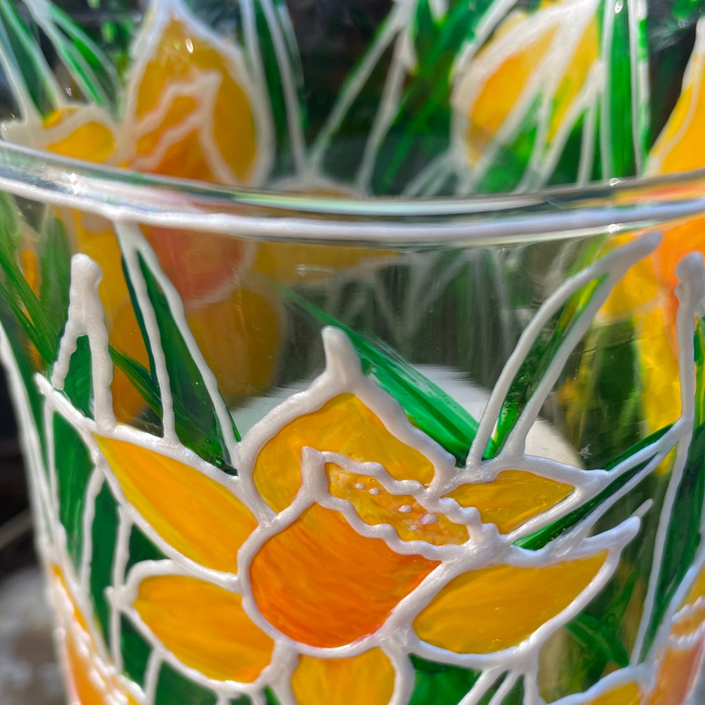 Daffodil field~ Candleholder