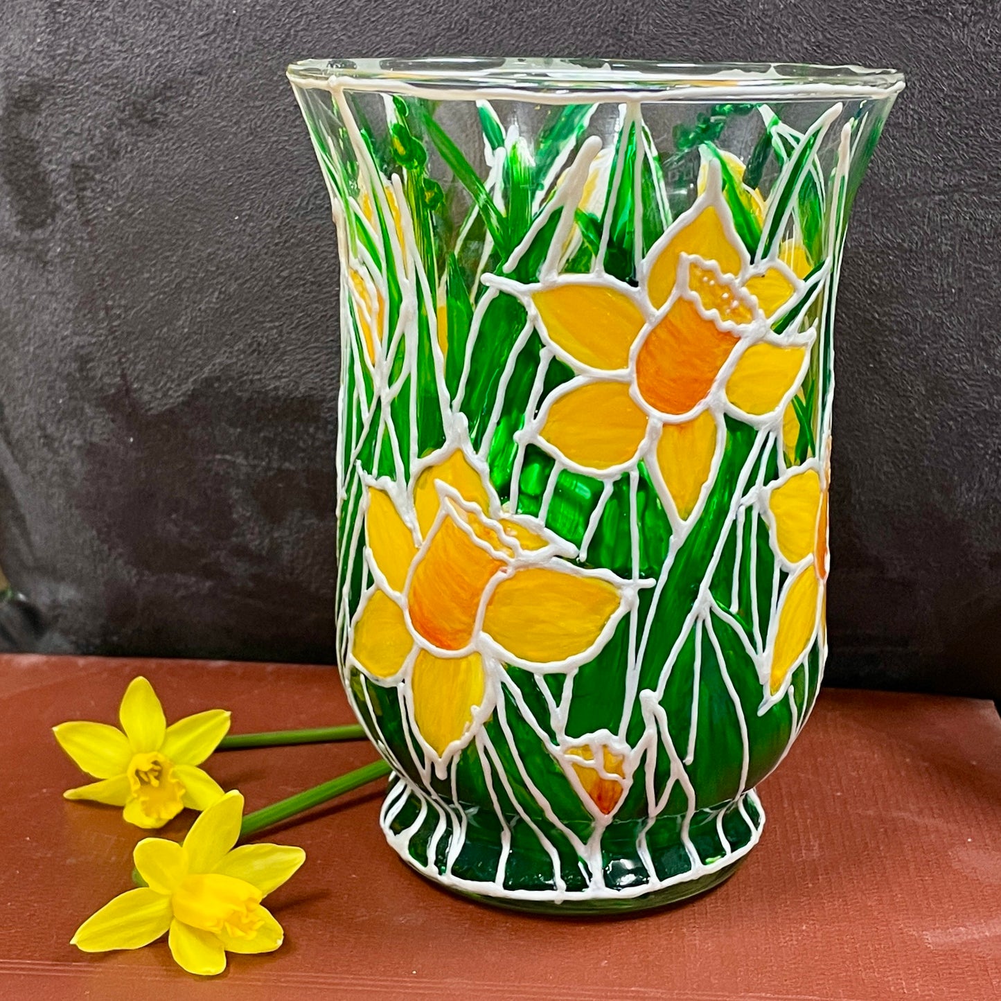Daffodil field~ Candleholder