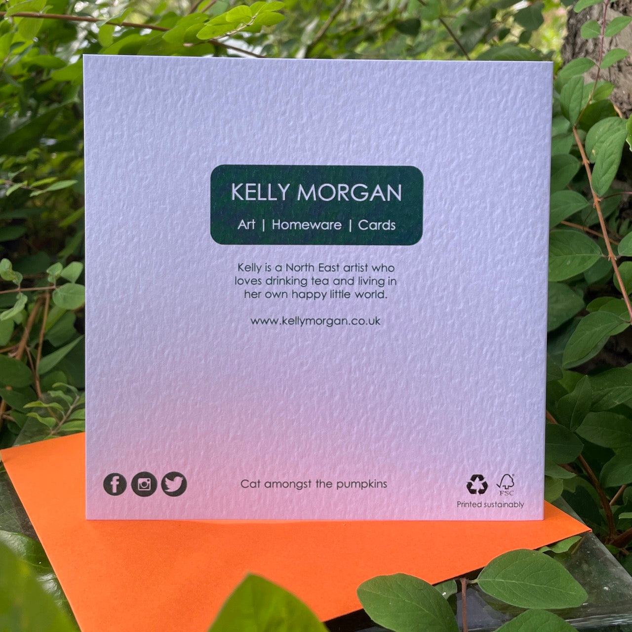 Card~Cat amongst the Pumpkins