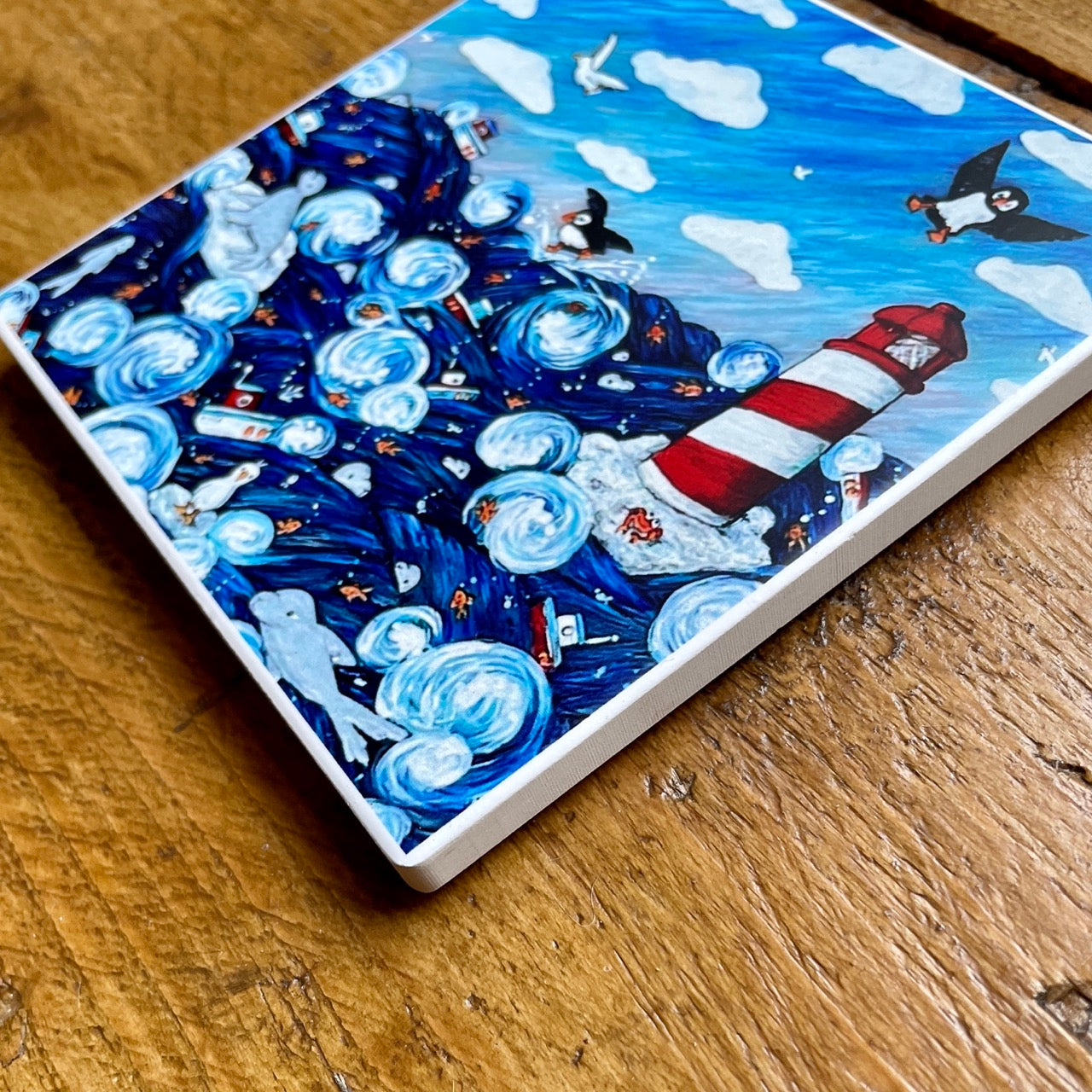 Sealife~ Ceramic coaster & Easel