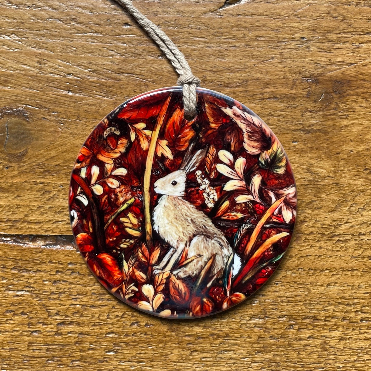 Autumnal hare~ Ceramic decoration