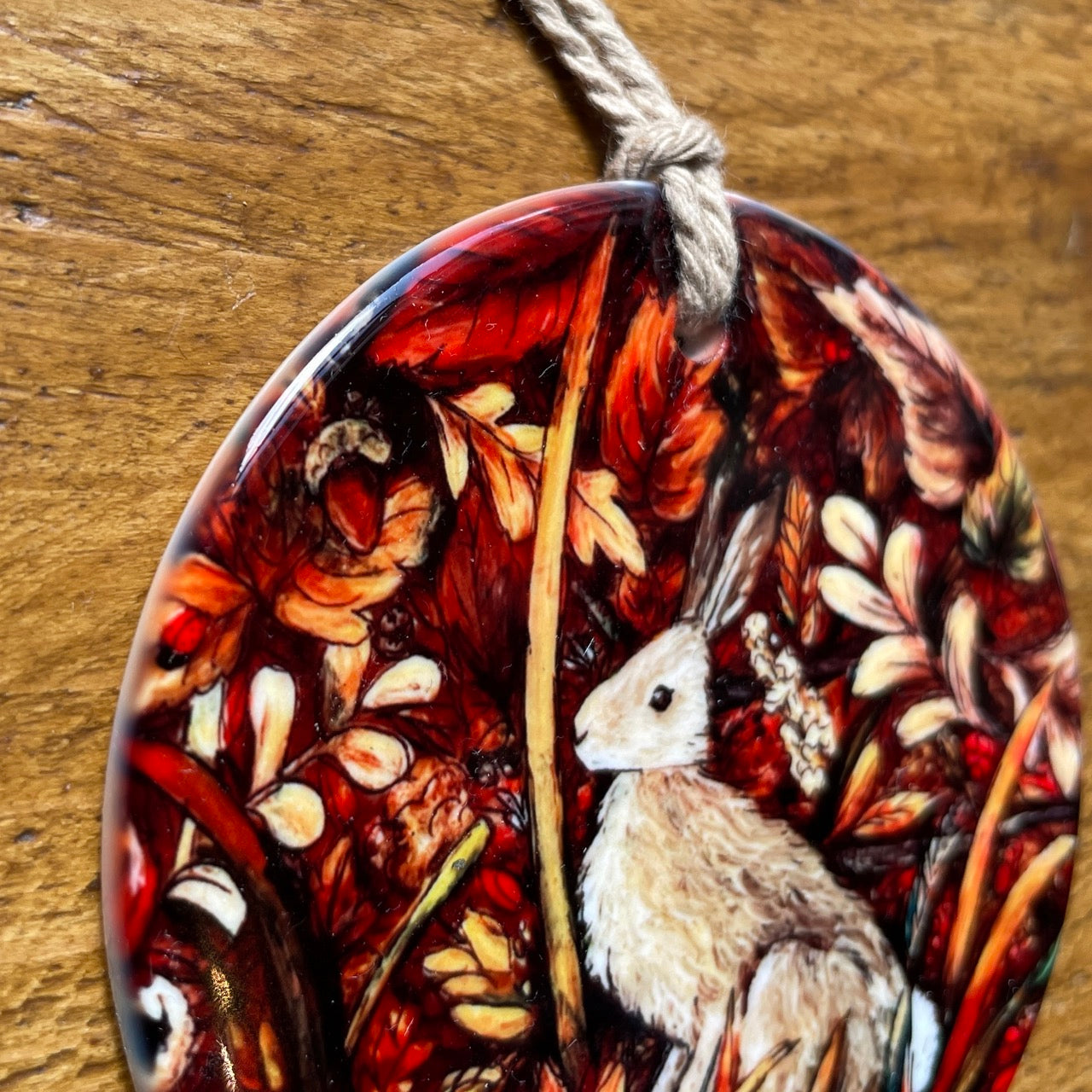 Autumnal hare~ Ceramic decoration