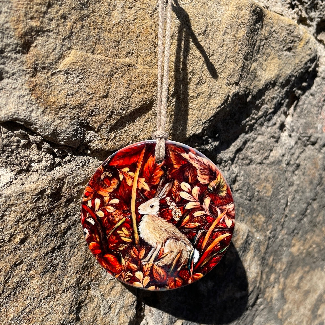 Autumnal hare~ Ceramic decoration