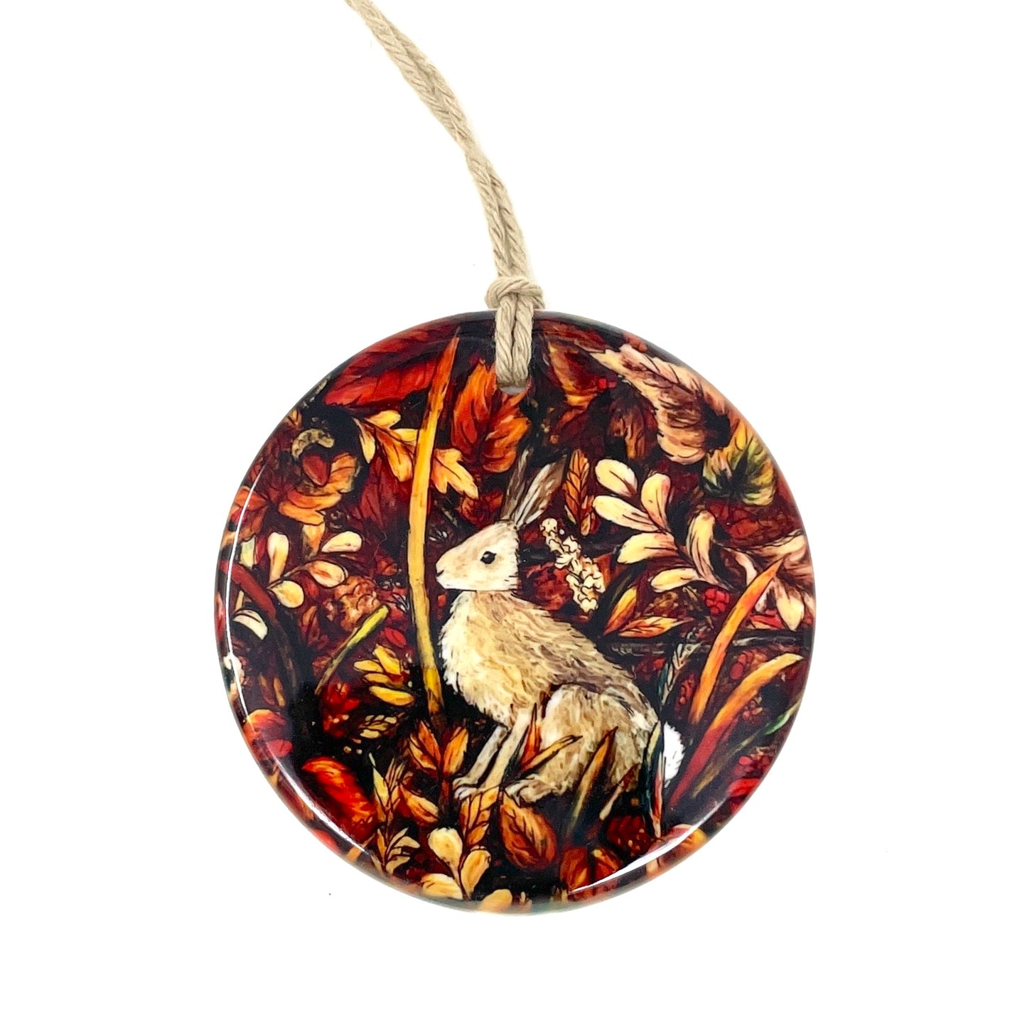Autumnal hare~ Ceramic decoration
