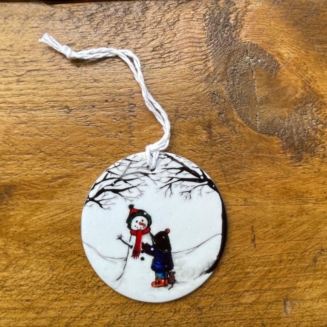 Dexter & the snowman~ Ceramic decoration