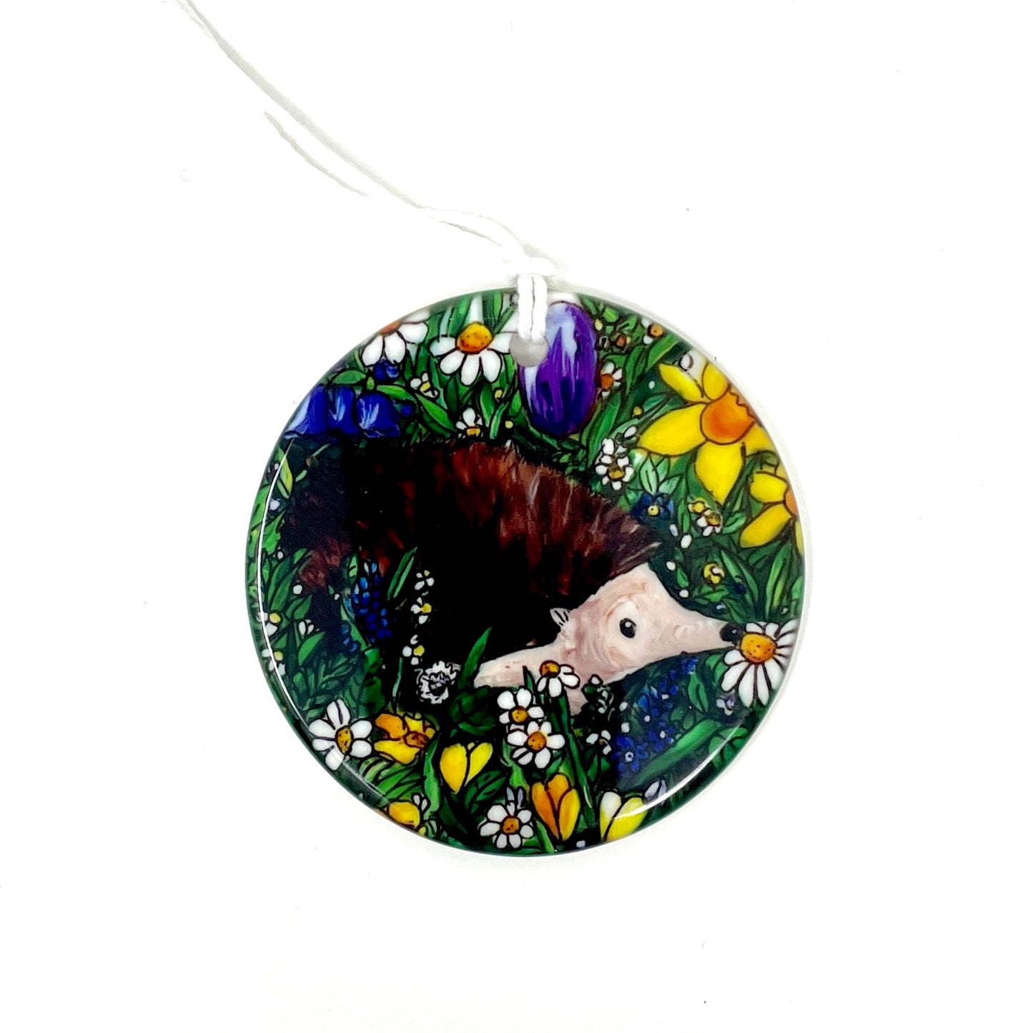 Hedgehog in spring~ Ceramic decoration