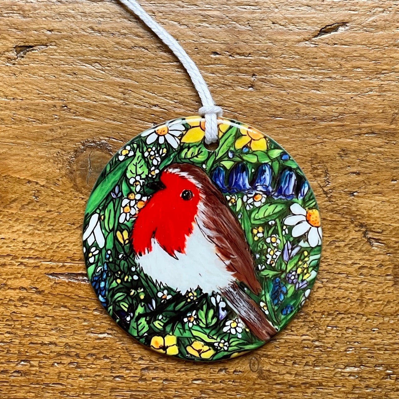 Robin in spring~ Ceramic decoration