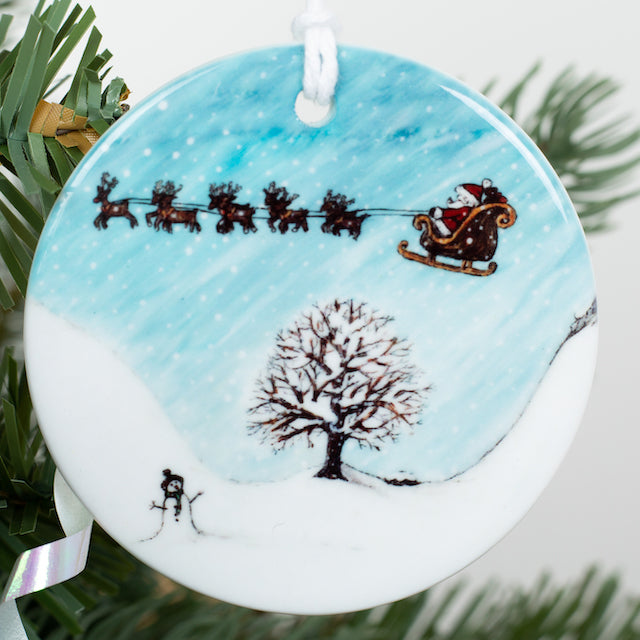 Santa at Sycamore Gap~ Ceramic decoration