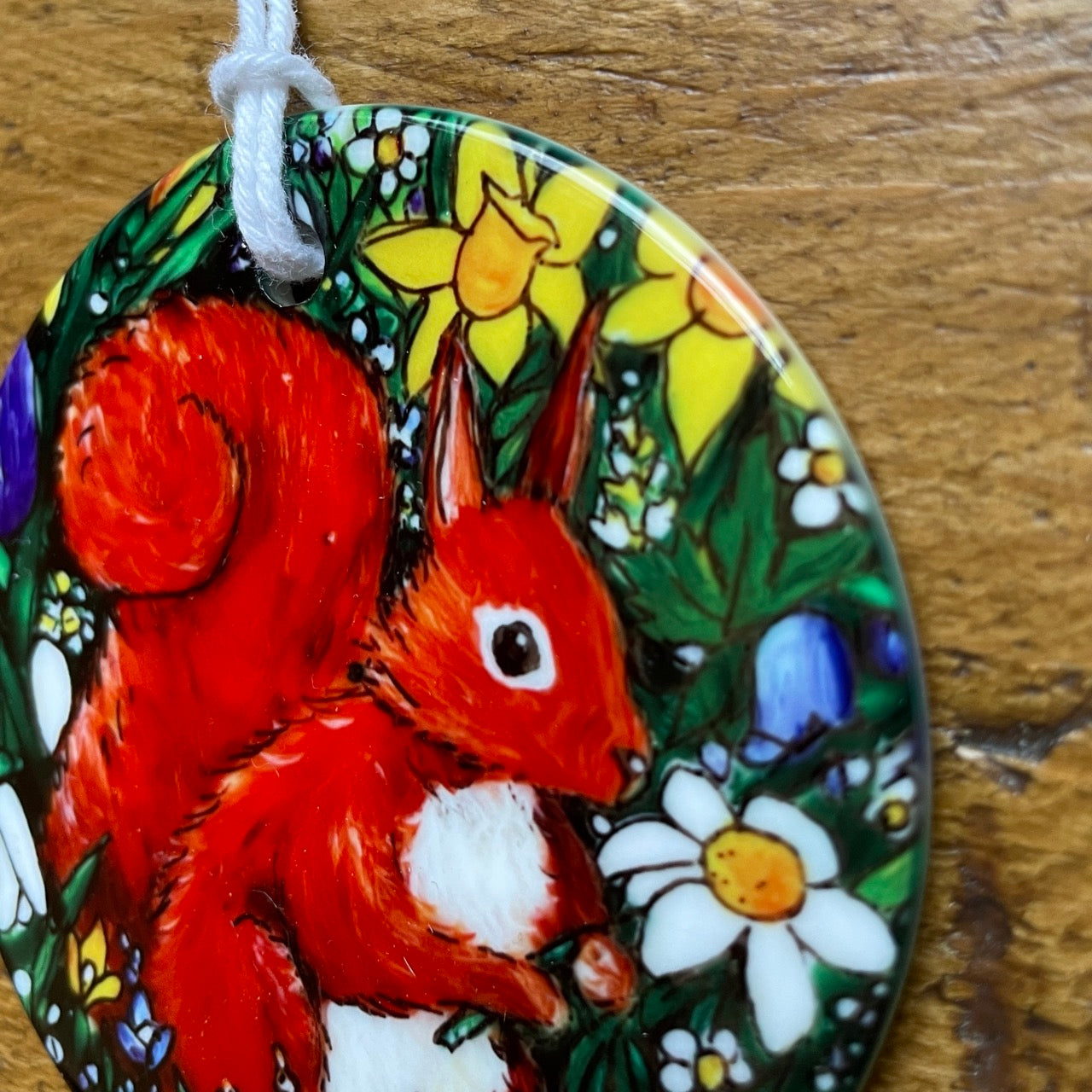 Squirrel in spring~ Ceramic decoration