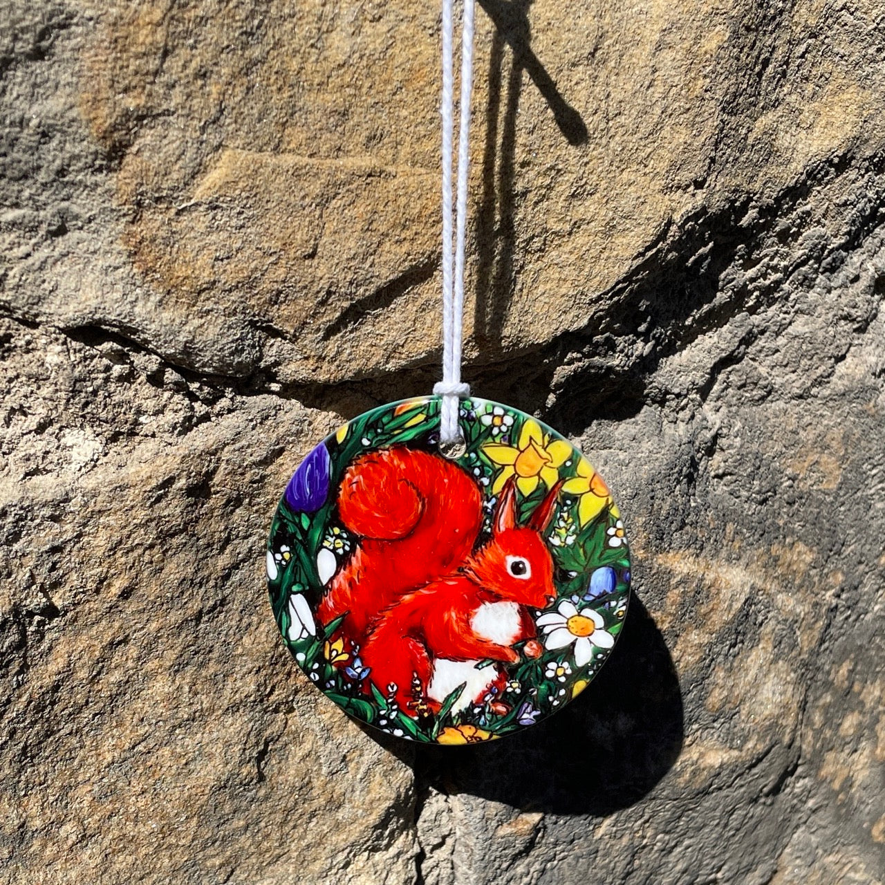 Squirrel in spring~ Ceramic decoration