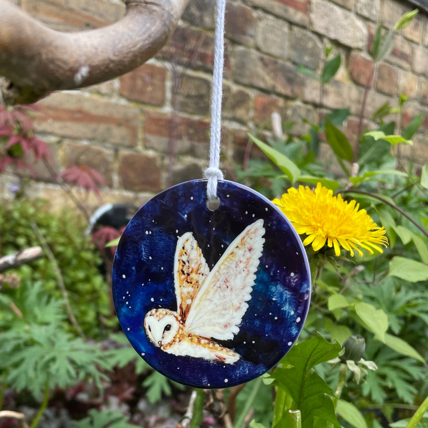 Starry night owl~ Ceramic decoration