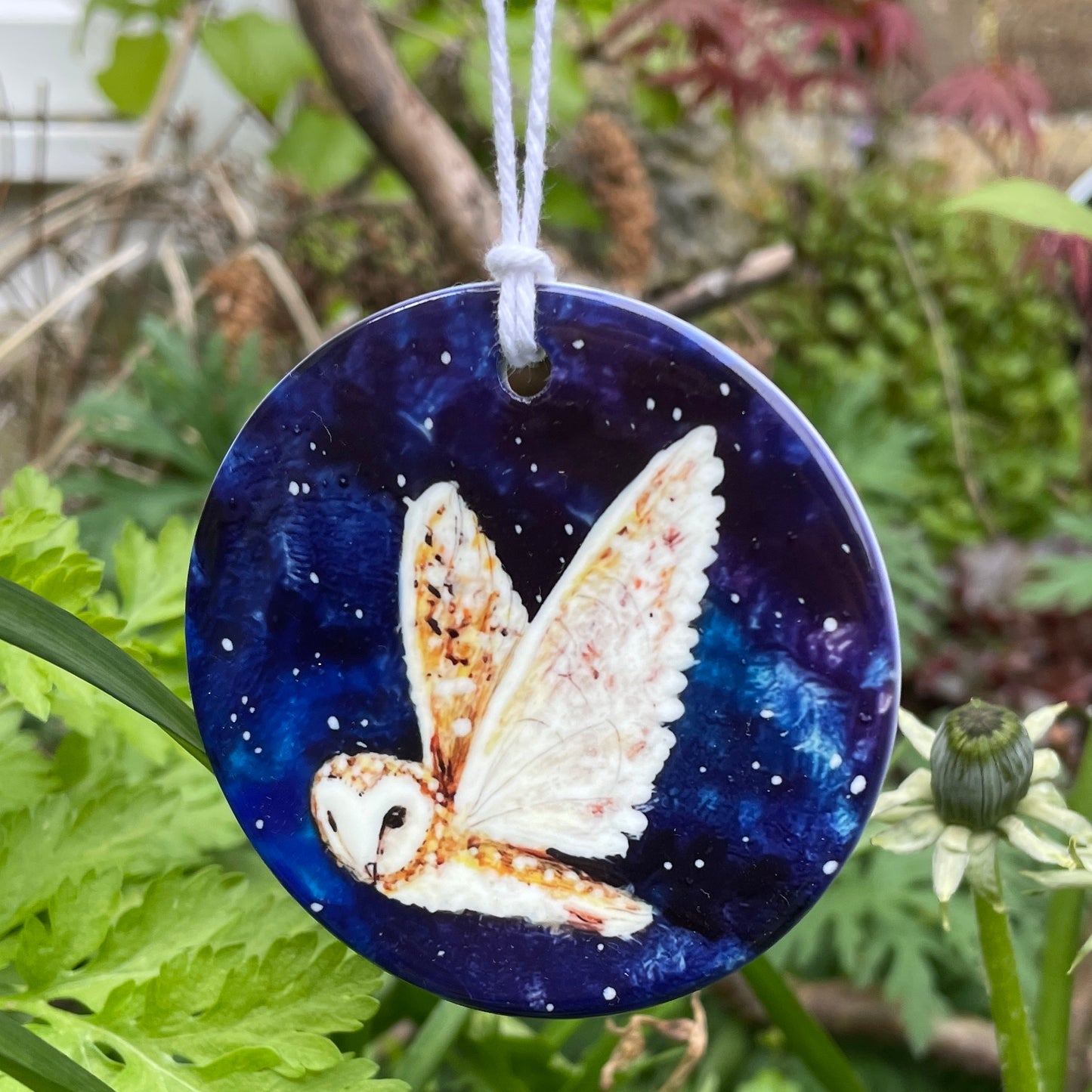 Starry night owl~ Ceramic decoration