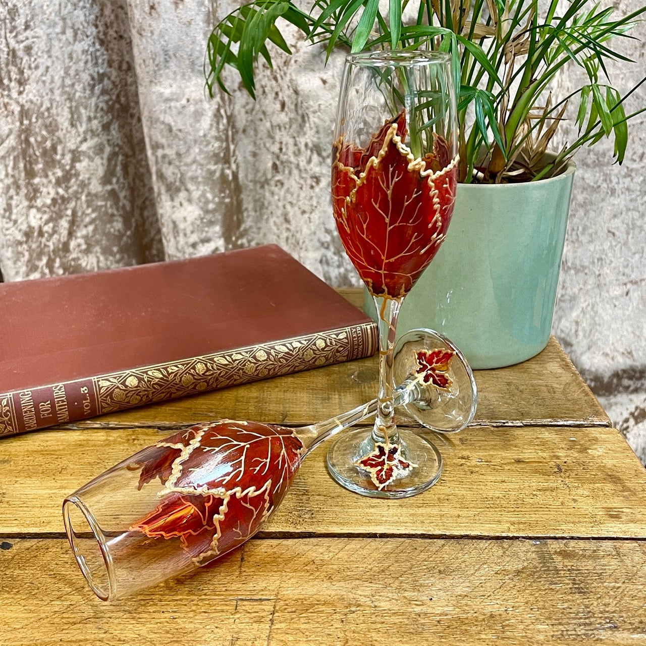 Autumn~ Champagne glass