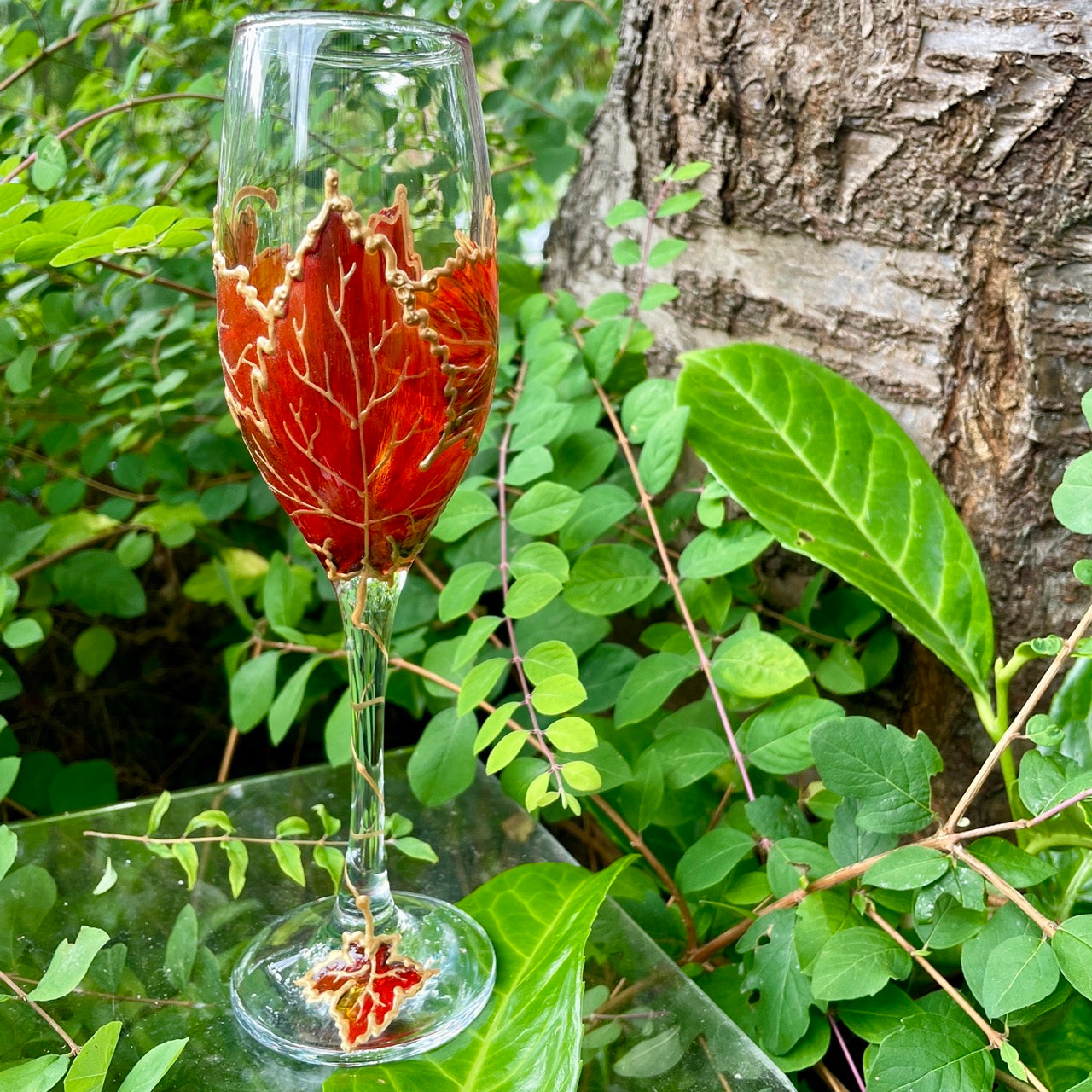 Autumn~ Champagne glass