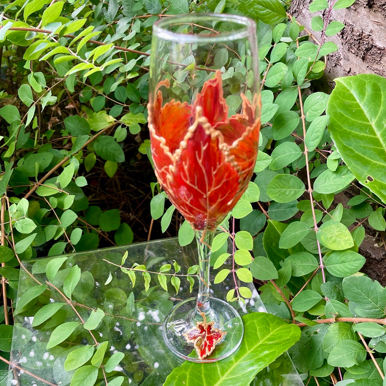 Autumn~ Champagne glass