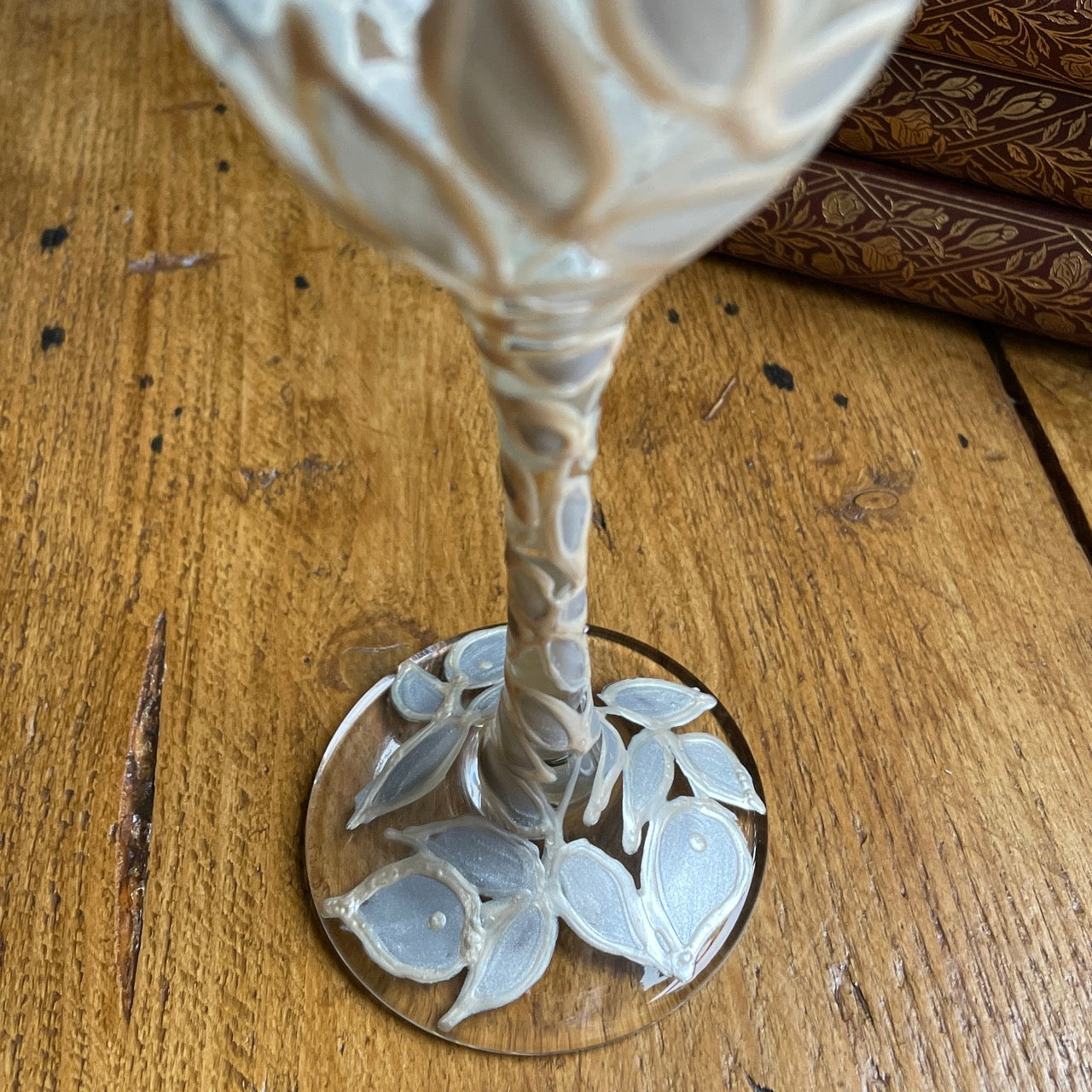 Silver leaves~ Champagne glass