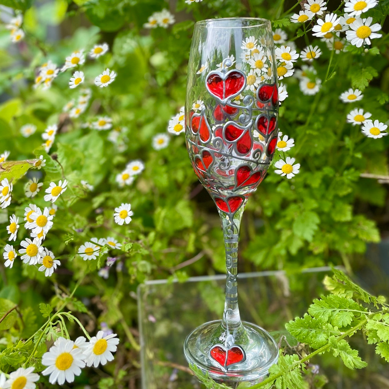Red leaf~ Champagne glass