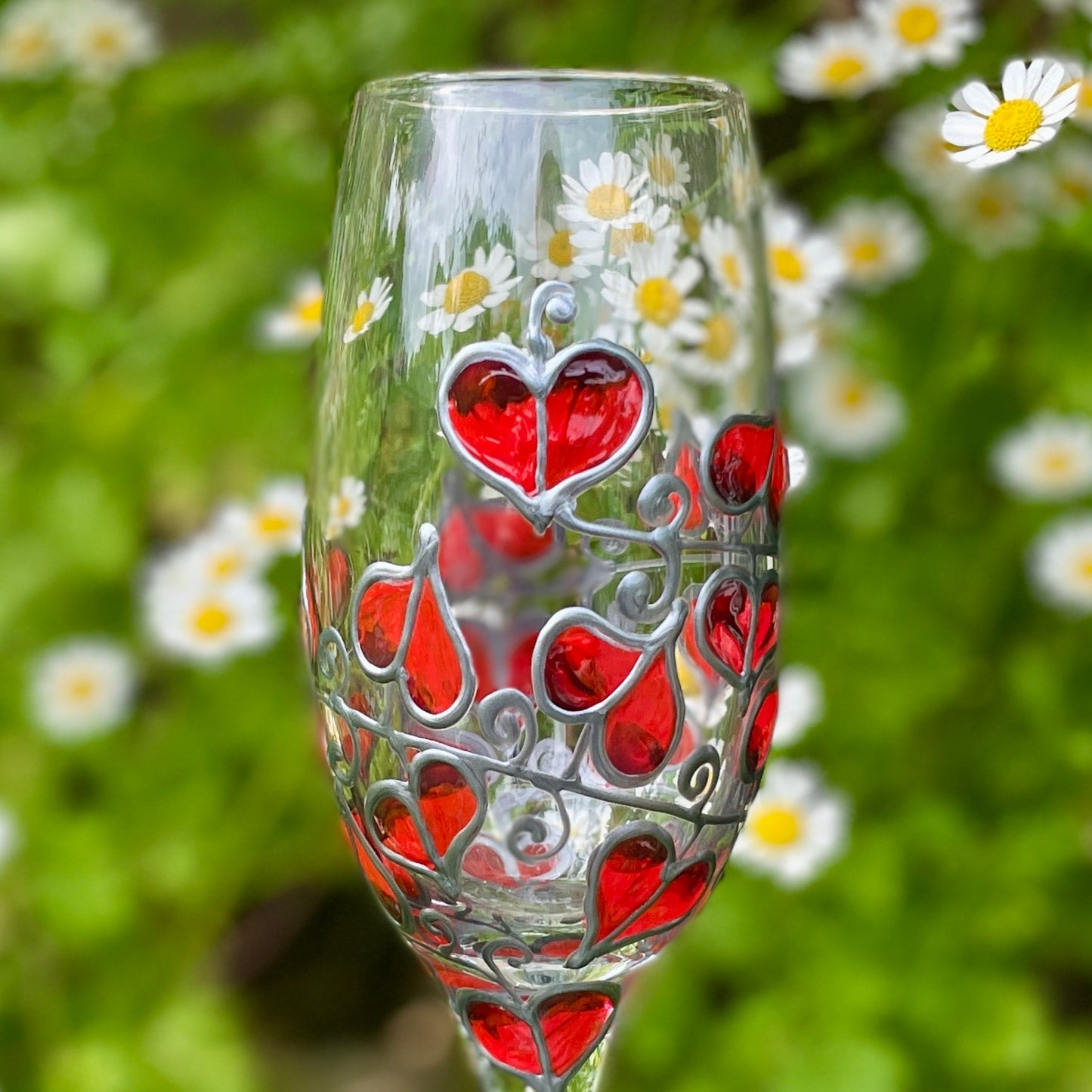 Red leaf~ Champagne glass