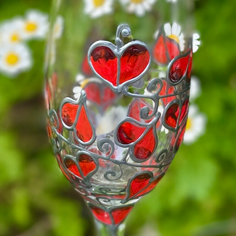 Red leaf~ Champagne glass