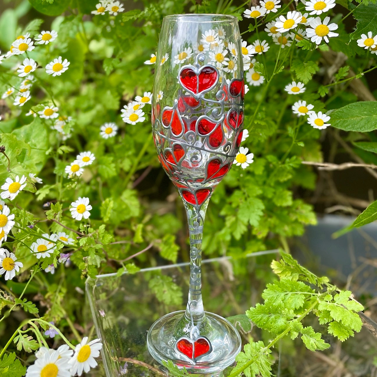 Red leaf~ Champagne glass