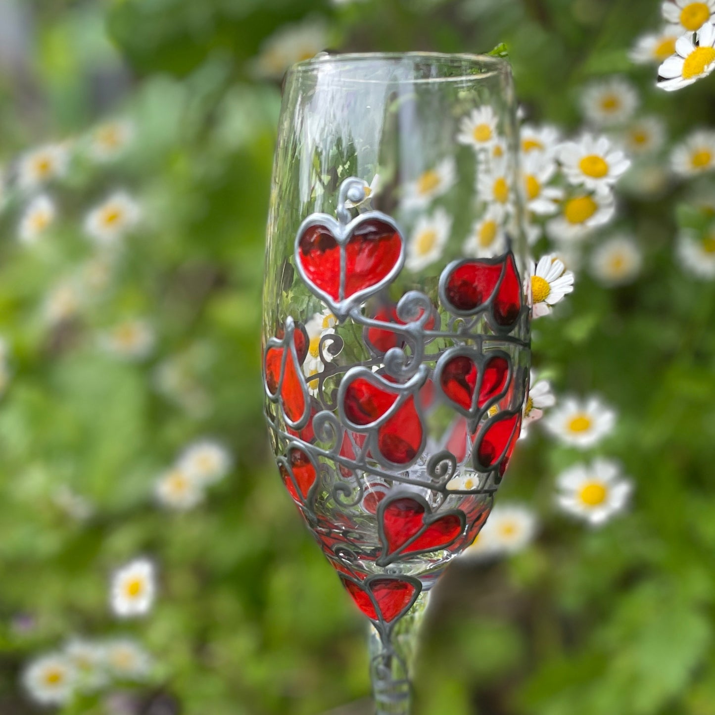 Red leaf~ Champagne glass