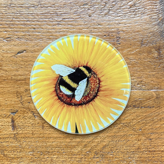 Bee Happy~ Glass coaster