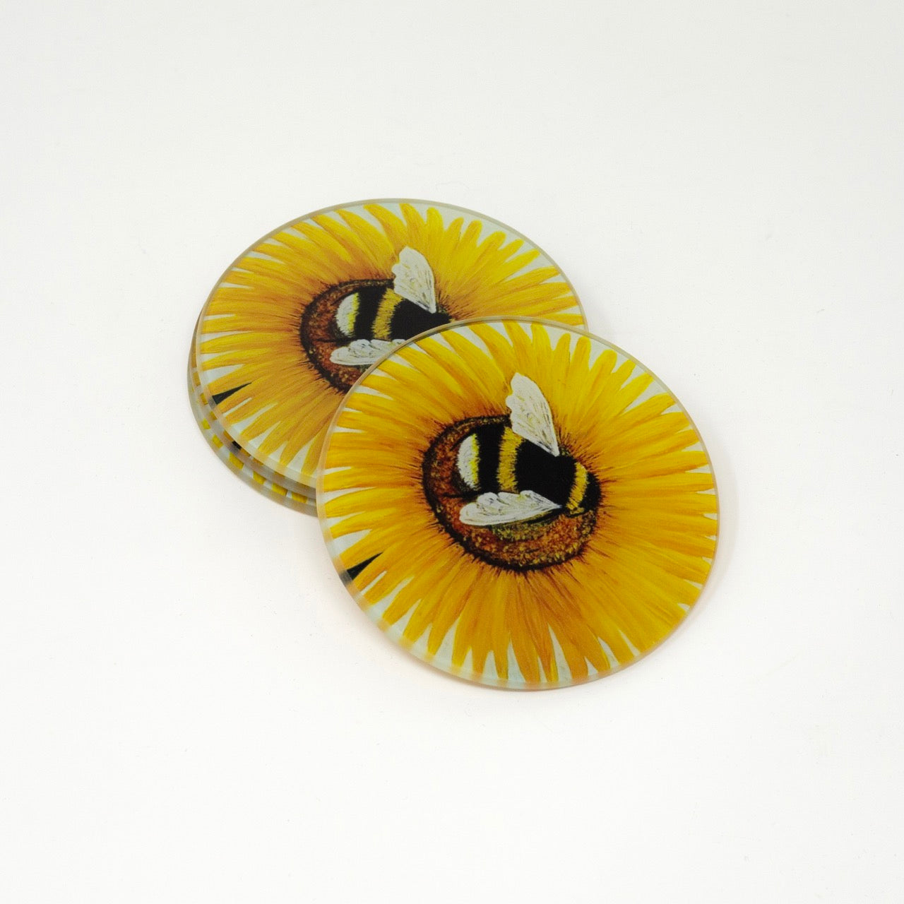 Bee Happy~ Glass coaster