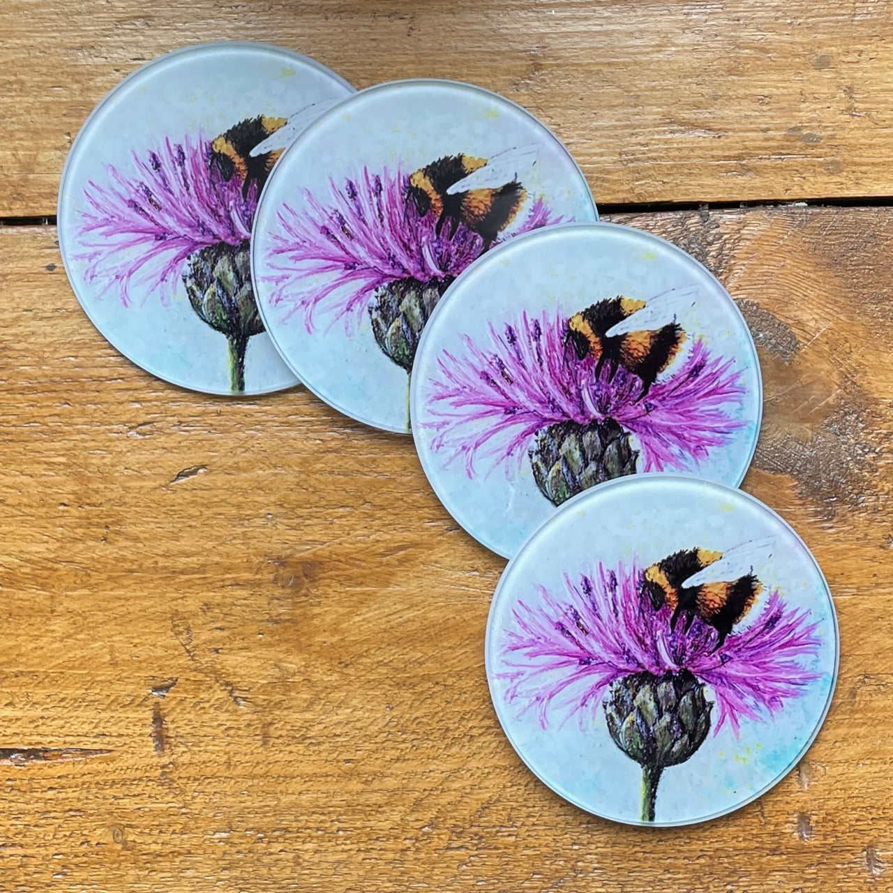 Bee Tough~ Glass coaster
