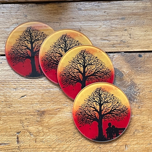 Falling~ Glass coaster