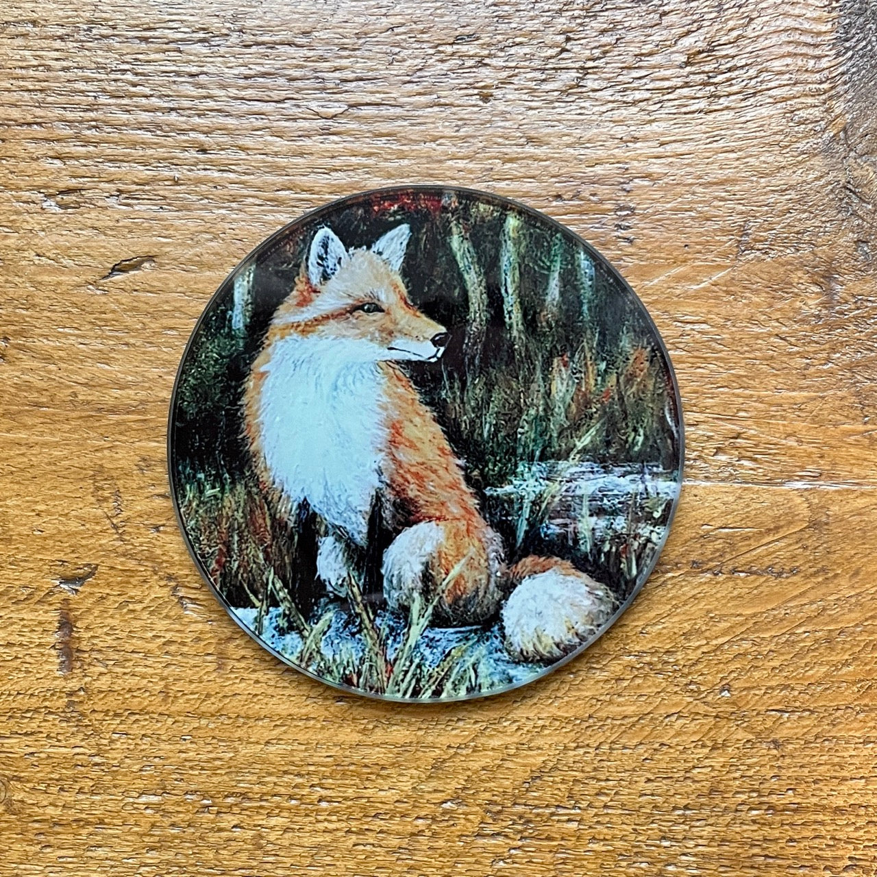 Mr Fox~ Glass coaster