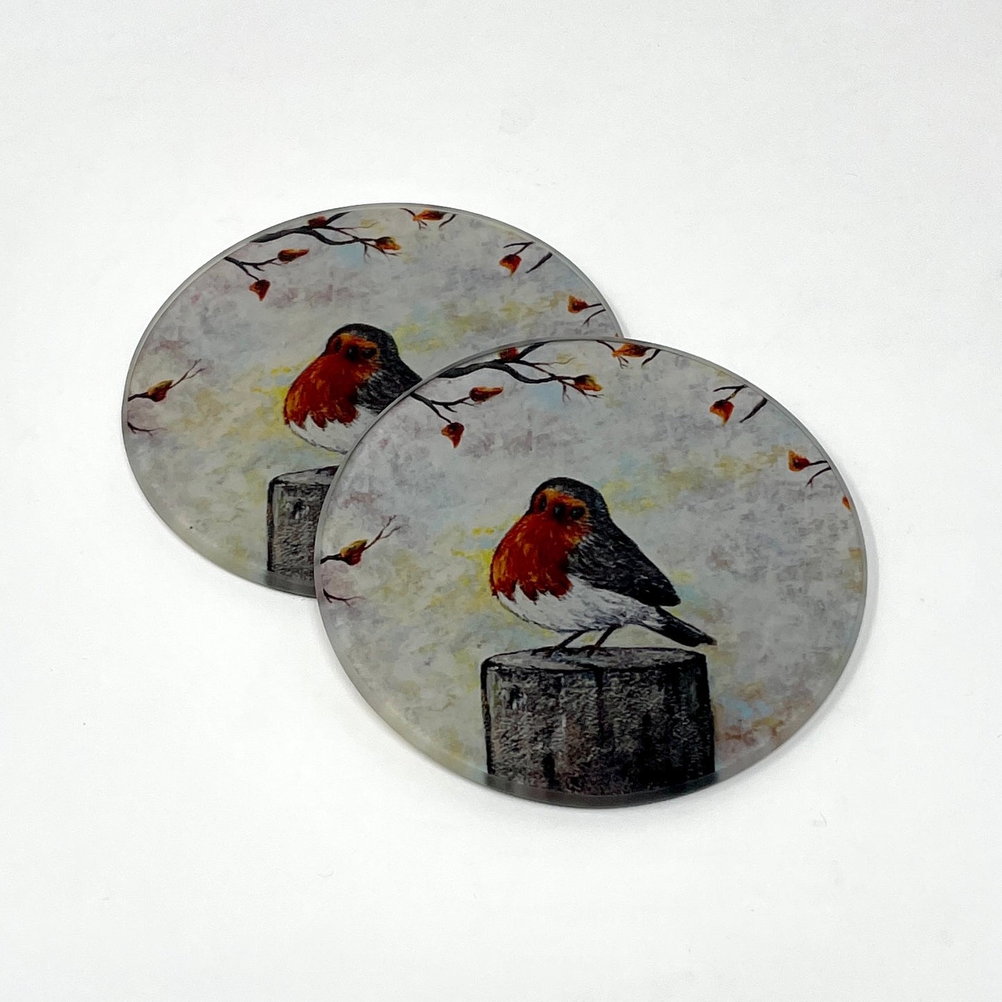 Robin redbreast~ Glass coaster