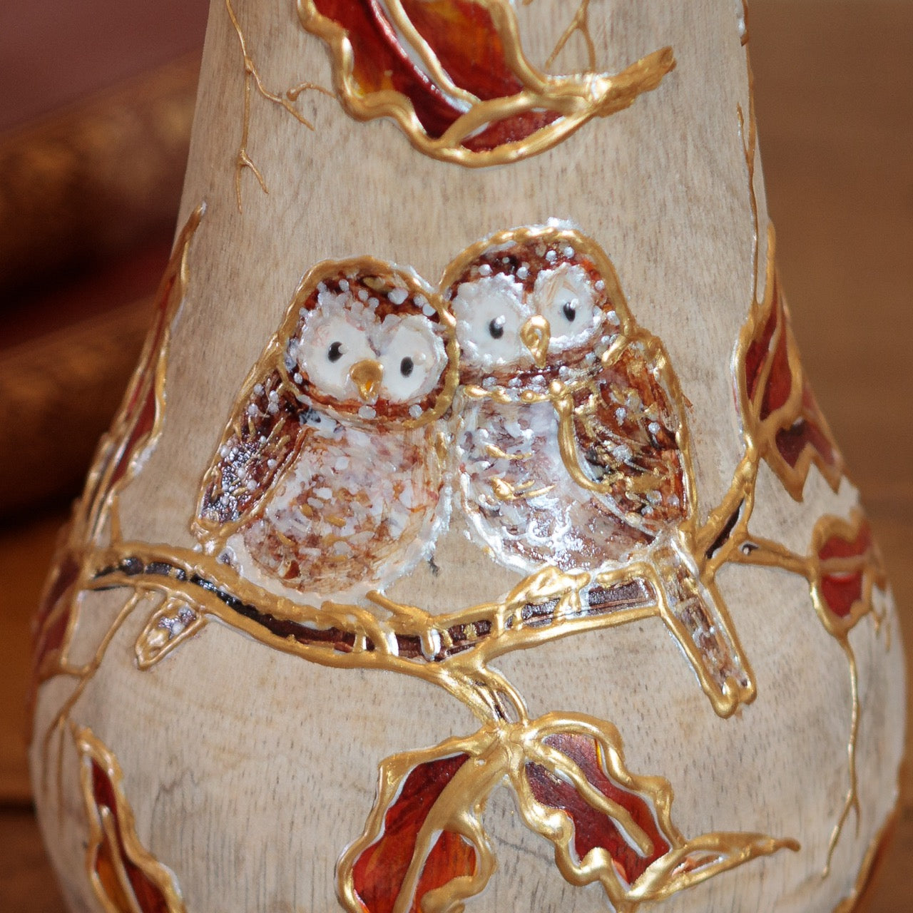 Cozy pair~ One of a kind wooden pear