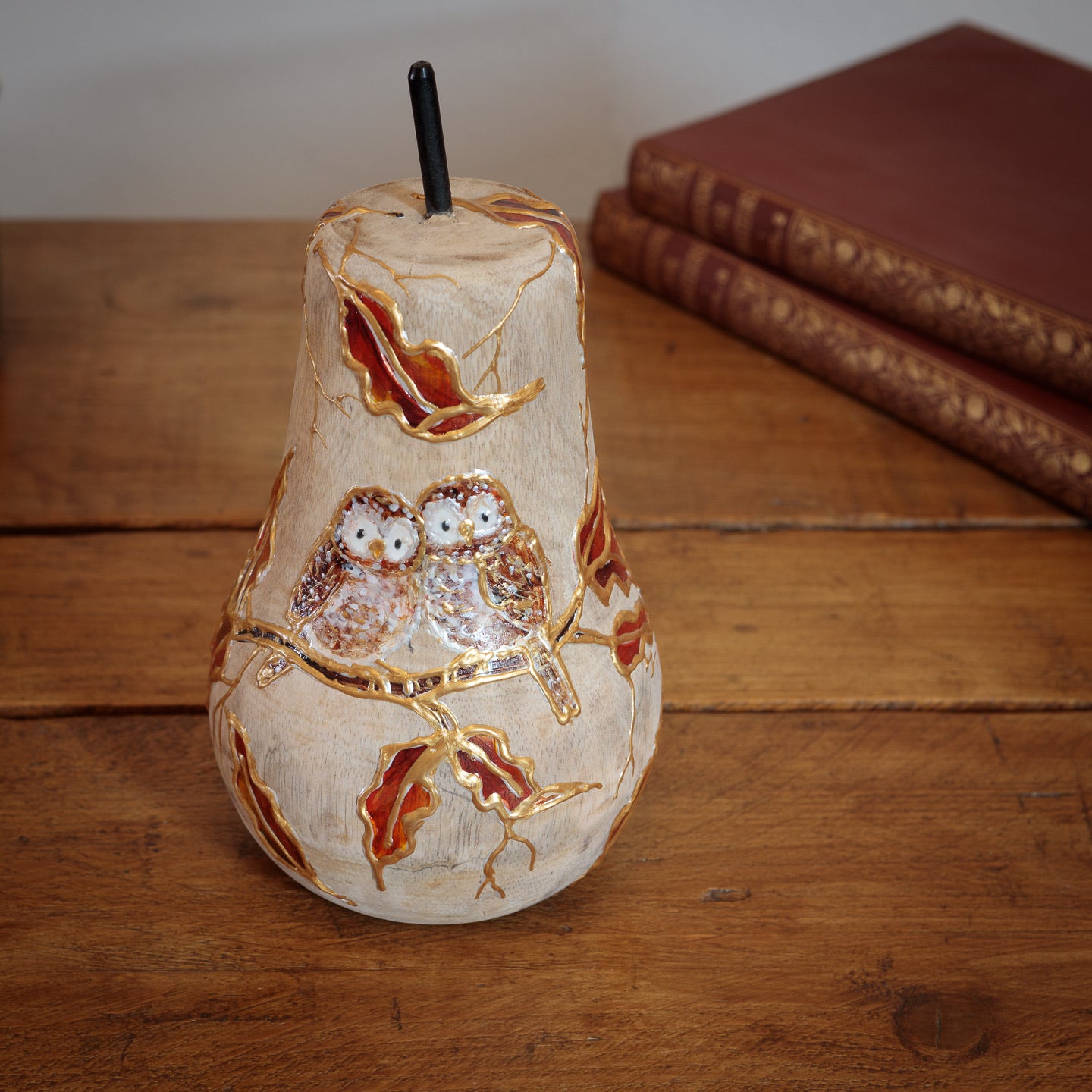 Cozy pair~ One of a kind wooden pear