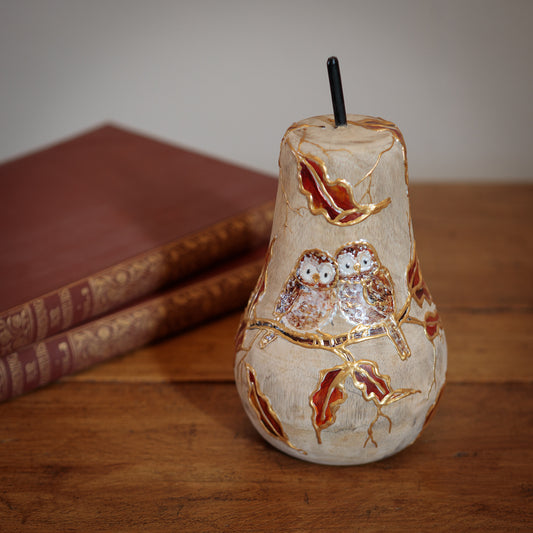 Cozy pair~ One of a kind wooden pear