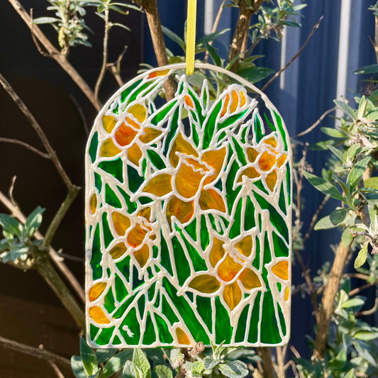 Daffodil field~ Window suncatcher