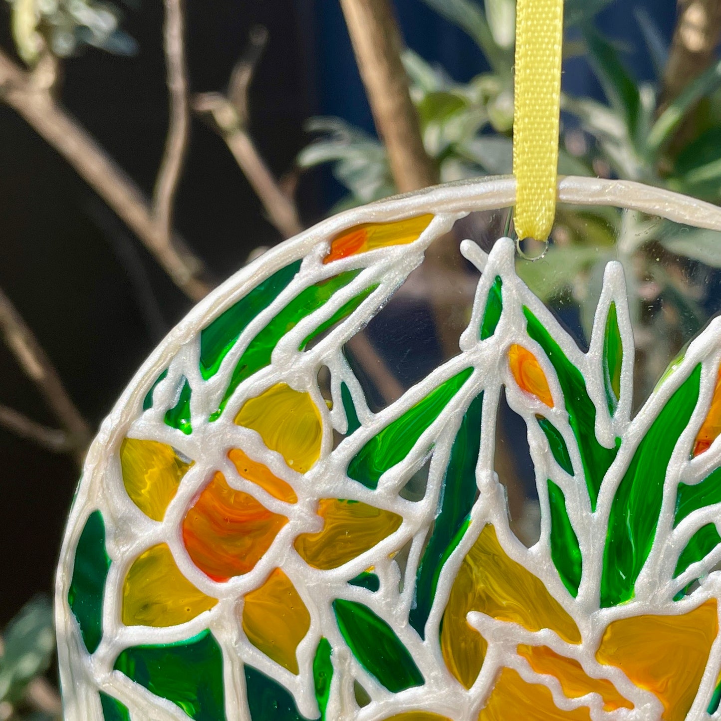 Daffodil field~ Window suncatcher