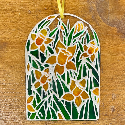 Daffodil field~ Window suncatcher
