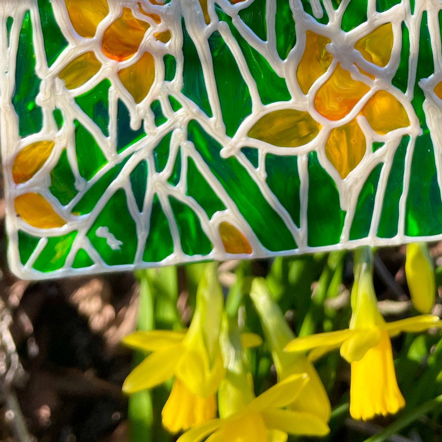 Daffodil field~ Window suncatcher