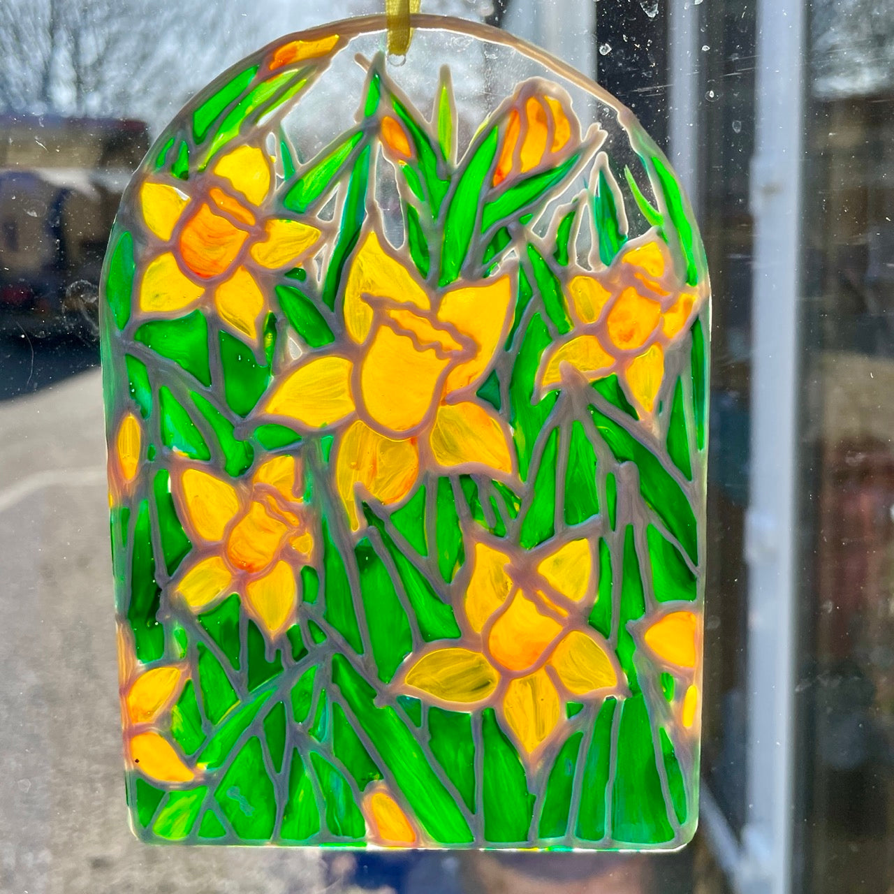 Daffodil field~ Window suncatcher