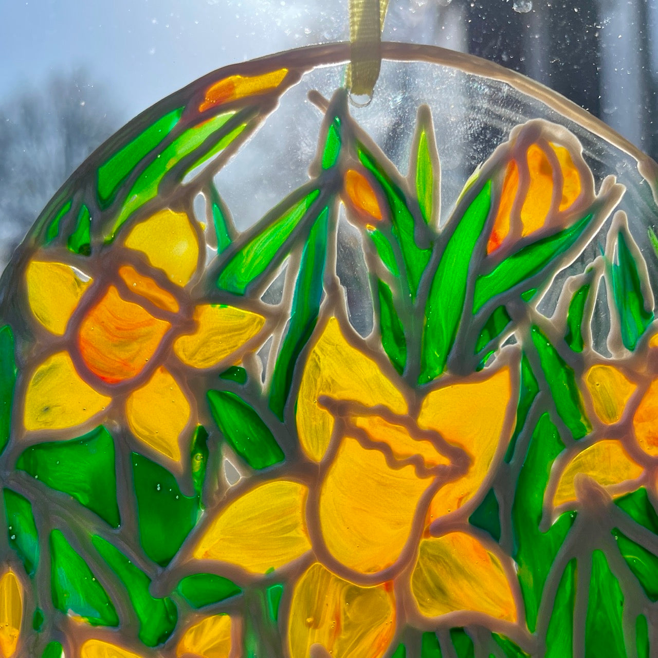 Daffodil field~ Window suncatcher