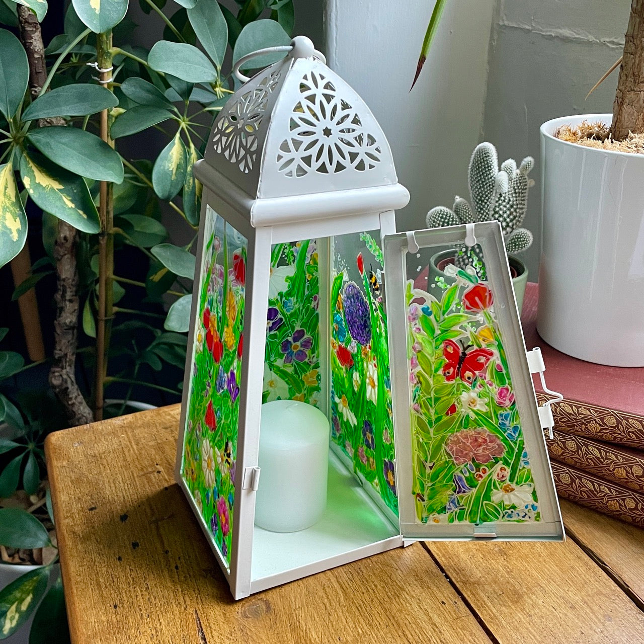 Flower garden~ One of a kind lantern