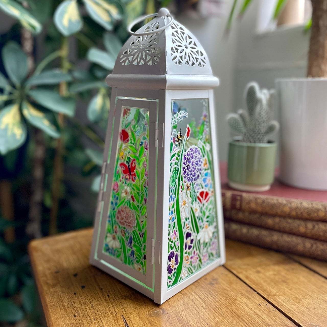 Flower garden~ One of a kind lantern