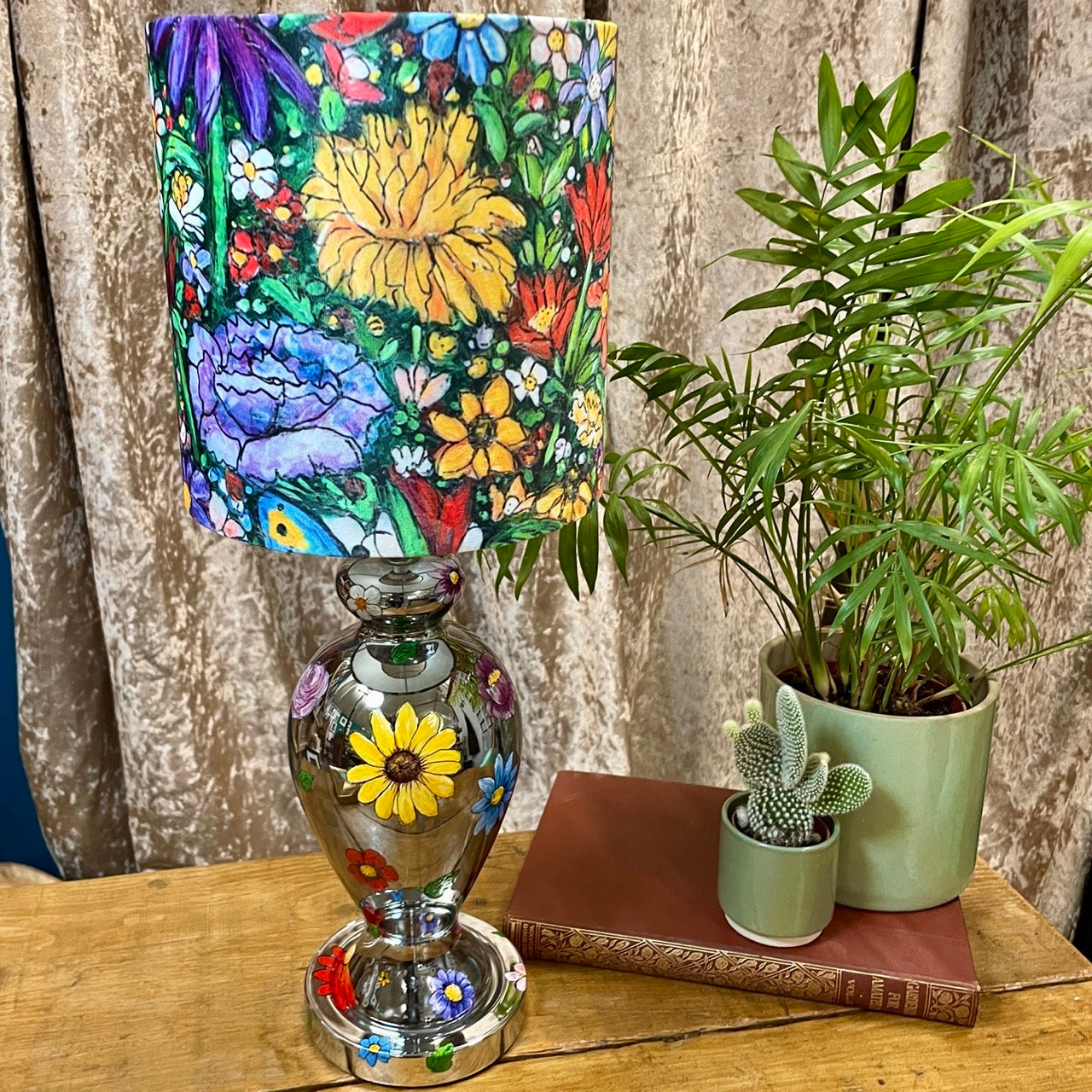 Flower Power~ One of a kind table lamp