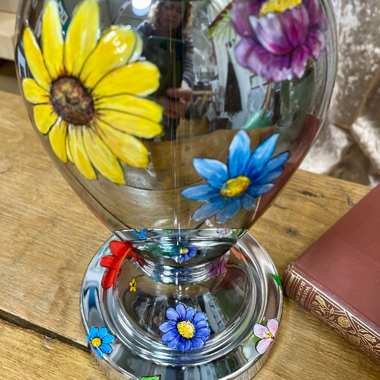 Flower Power~ One of a kind table lamp