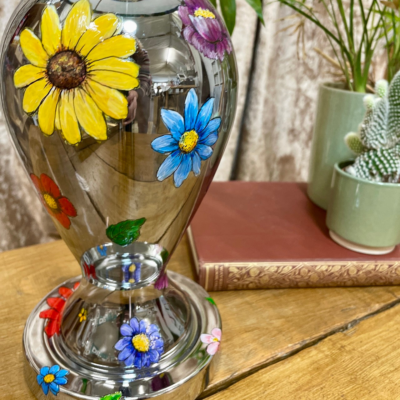 Flower Power~ One of a kind table lamp