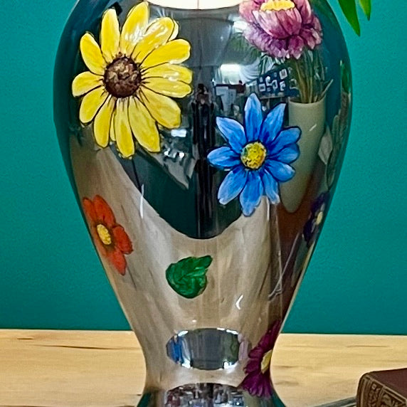 Flower Power~ One of a kind table lamp
